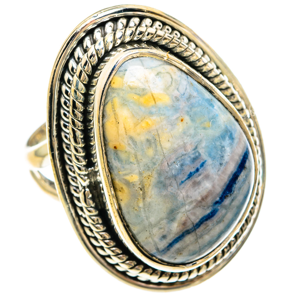 Blue Scheelite Rings handcrafted by Ana Silver Co - RING82540