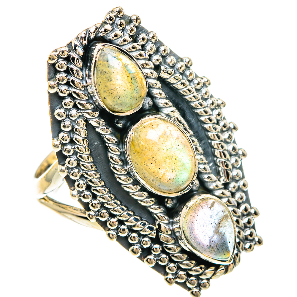 Labradorite Rings handcrafted by Ana Silver Co - RING82543