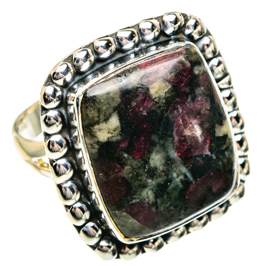Russian Eudialyte Rings handcrafted by Ana Silver Co - RING82593