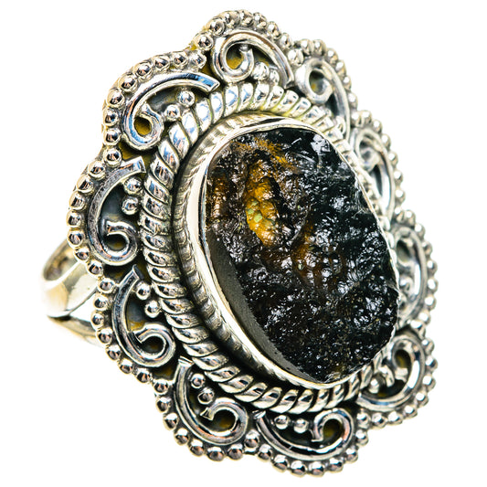 Tektite Rings handcrafted by Ana Silver Co - RING82597 - Photo 2
