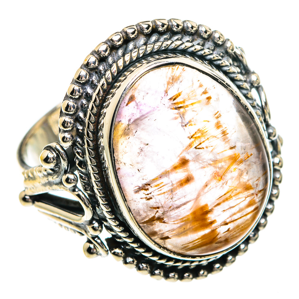 Cacoxenite Amethyst Rings handcrafted by Ana Silver Co - RING82654