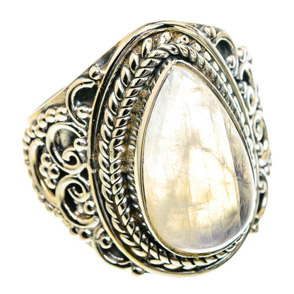Rainbow Moosntone Rings handcrafted by Ana Silver Co - RING82661
