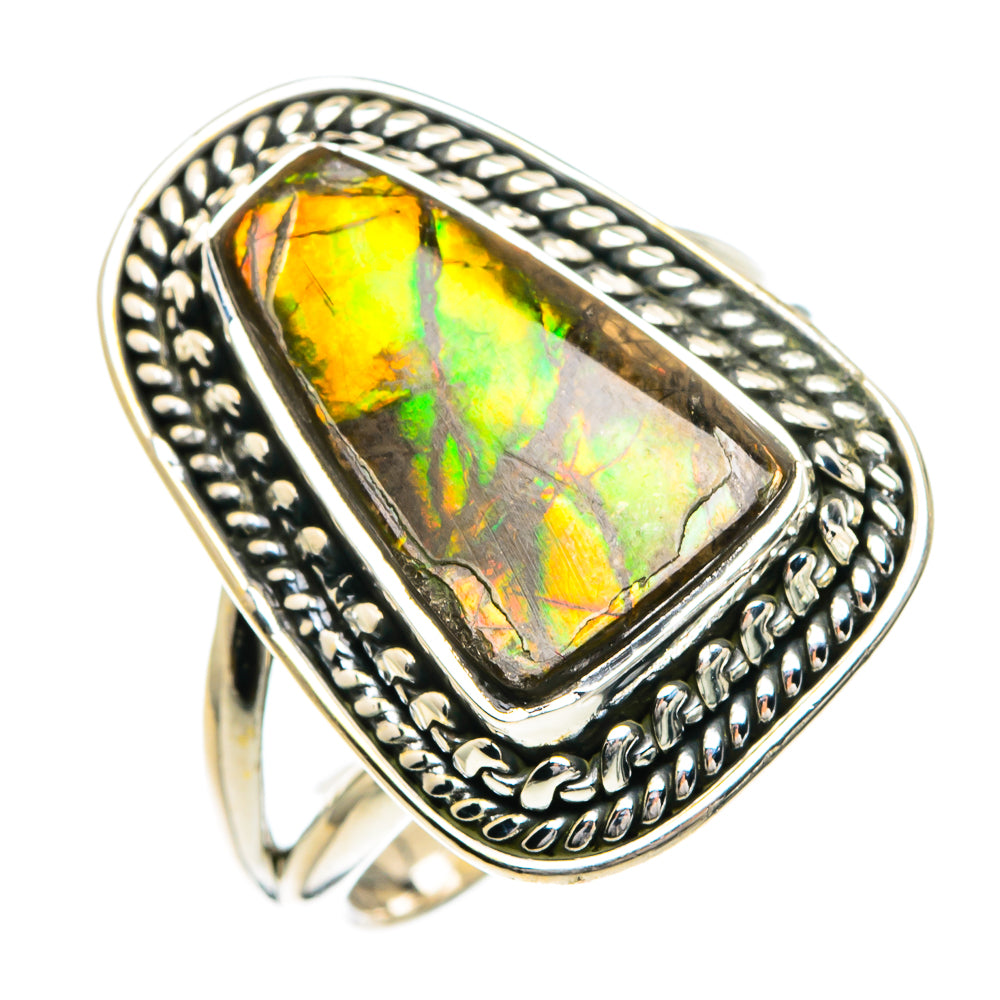 Ammolite Rings handcrafted by Ana Silver Co - RING82664