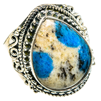 K2 Blue Azurite Rings handcrafted by Ana Silver Co - RING82675