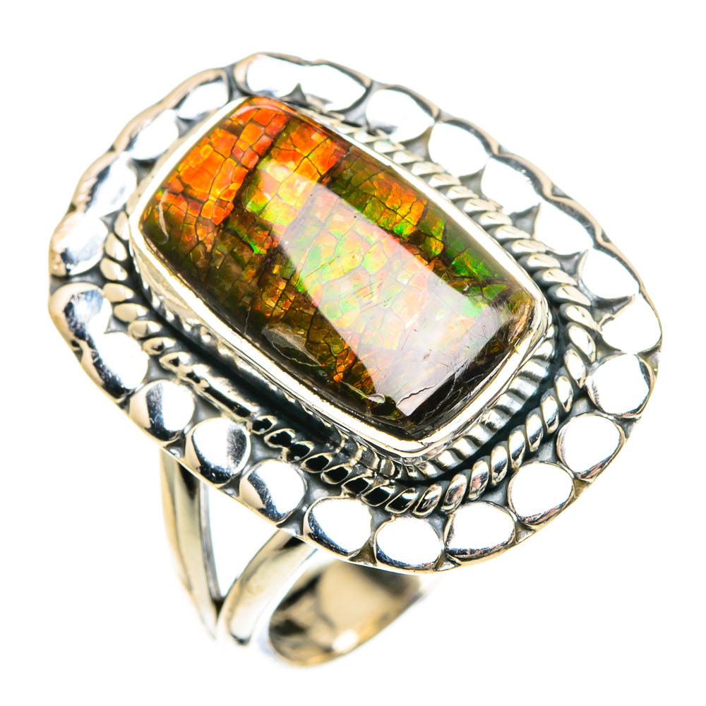 Ammolite Rings handcrafted by Ana Silver Co - RING82695