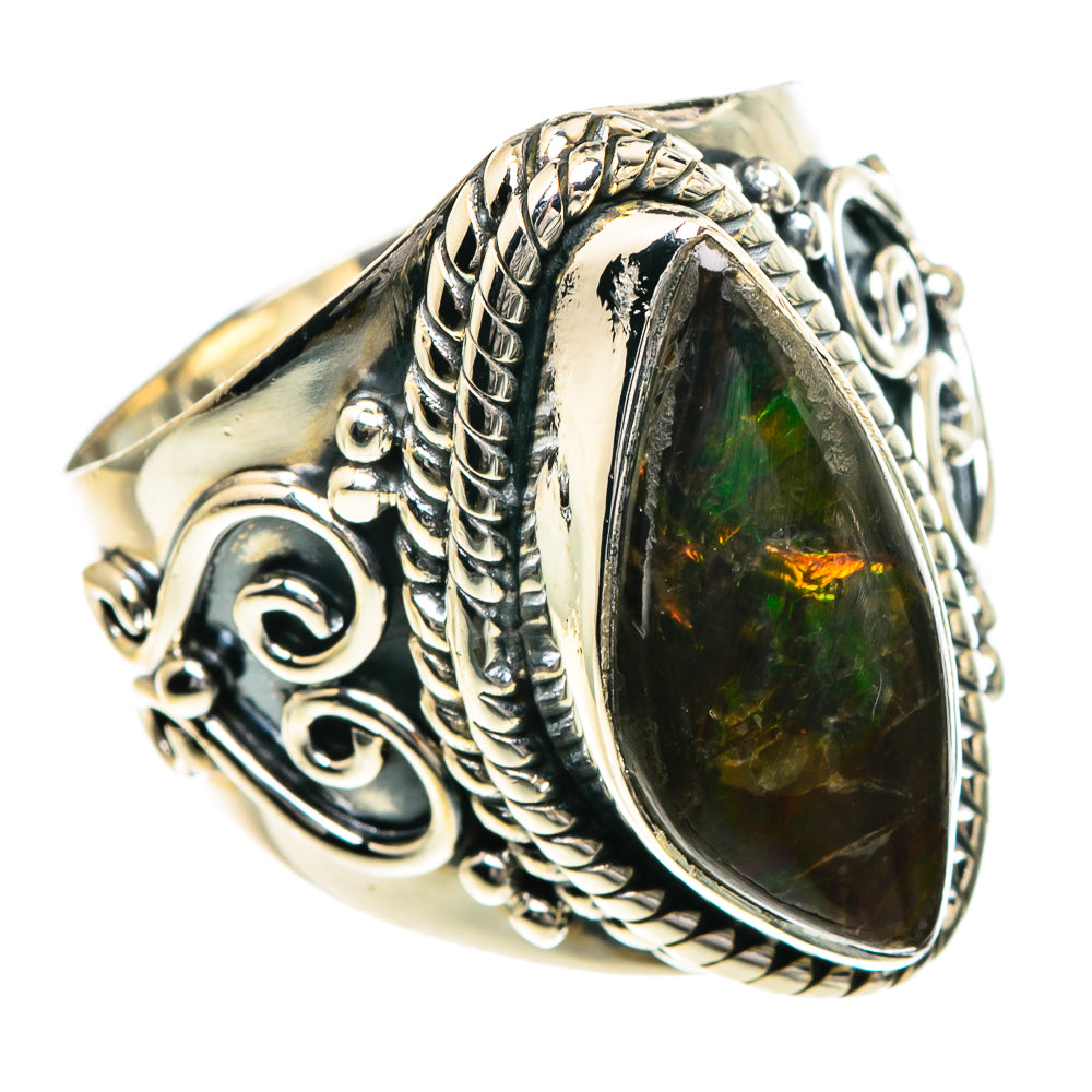 Ammolite Rings handcrafted by Ana Silver Co - RING82696