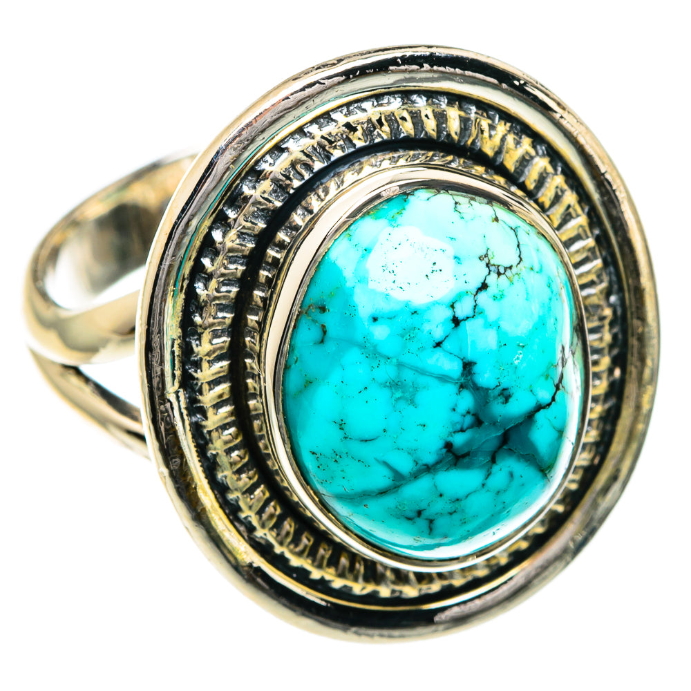 Tibetan Turquoise Rings handcrafted by Ana Silver Co - RING82703