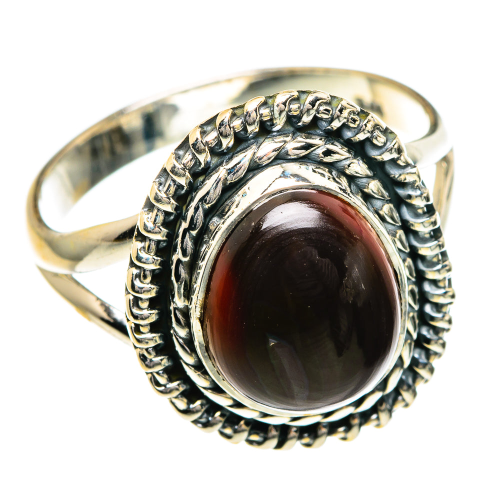 Mexican Fire Agate Rings handcrafted by Ana Silver Co - RING82741