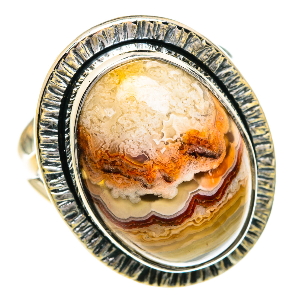 Laguna Lace Agate Rings handcrafted by Ana Silver Co - RING82742