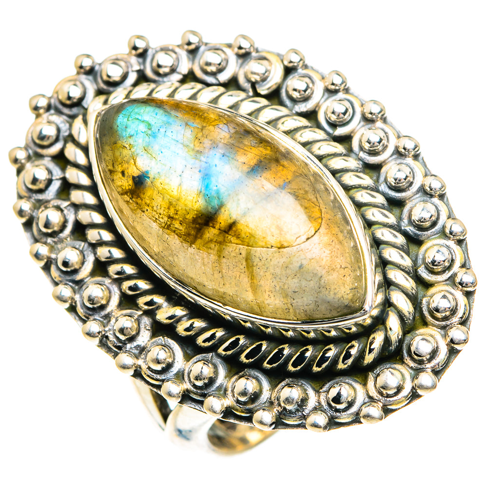 Labradorite Rings handcrafted by Ana Silver Co - RING82759 - Photo 2