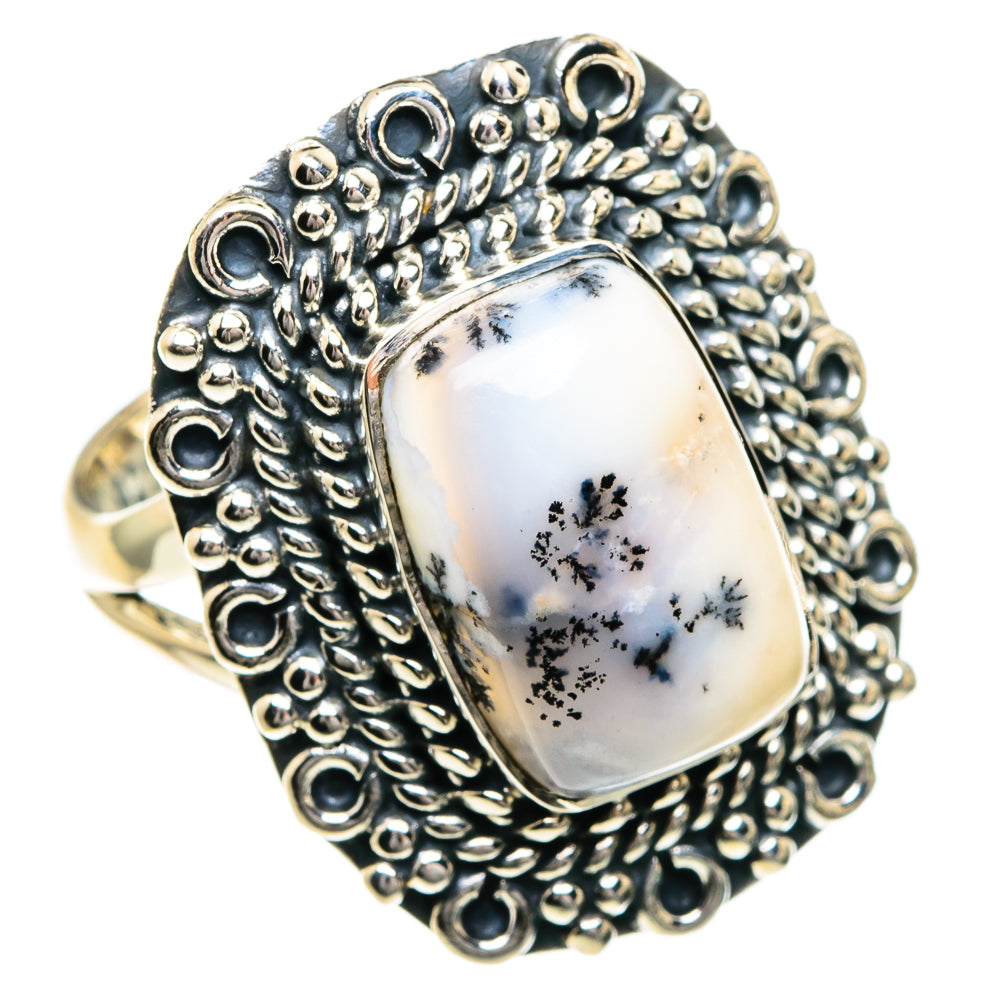 Dendritic Opal Rings handcrafted by Ana Silver Co - RING82776