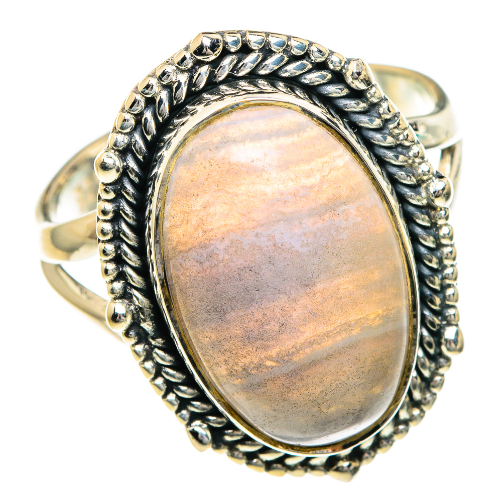 Blue Lace Agate Rings handcrafted by Ana Silver Co - RING82777