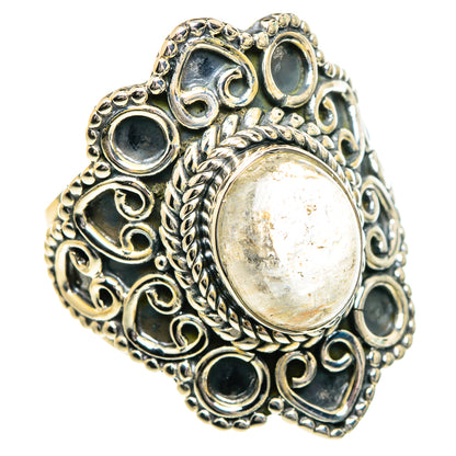 Rainbow Moonstone Rings handcrafted by Ana Silver Co - RING82780