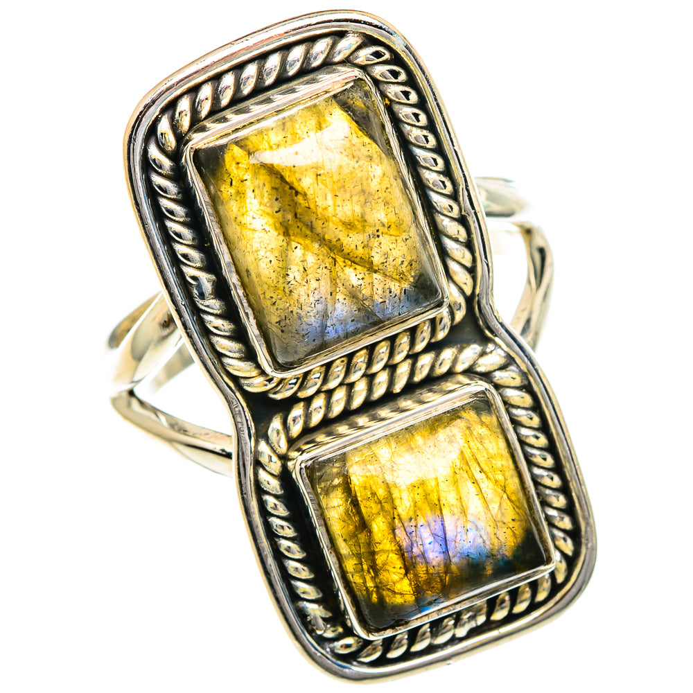 Labradorite Rings handcrafted by Ana Silver Co - RING82789