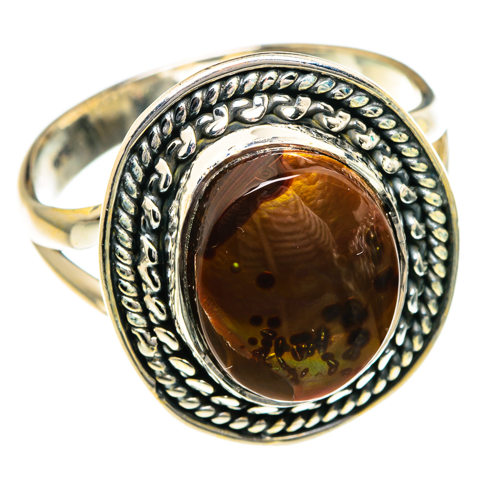 Mexican Fire Agate Rings handcrafted by Ana Silver Co - RING82797
