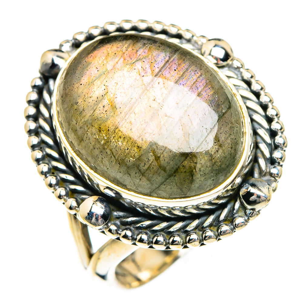 Labradorite Rings handcrafted by Ana Silver Co - RING82798