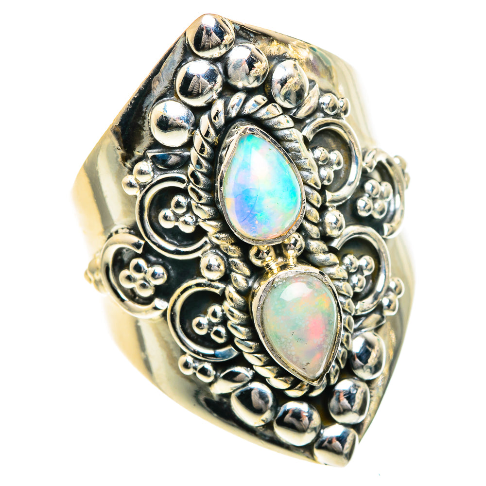 Ethiopian Opal Rings handcrafted by Ana Silver Co - RING82814