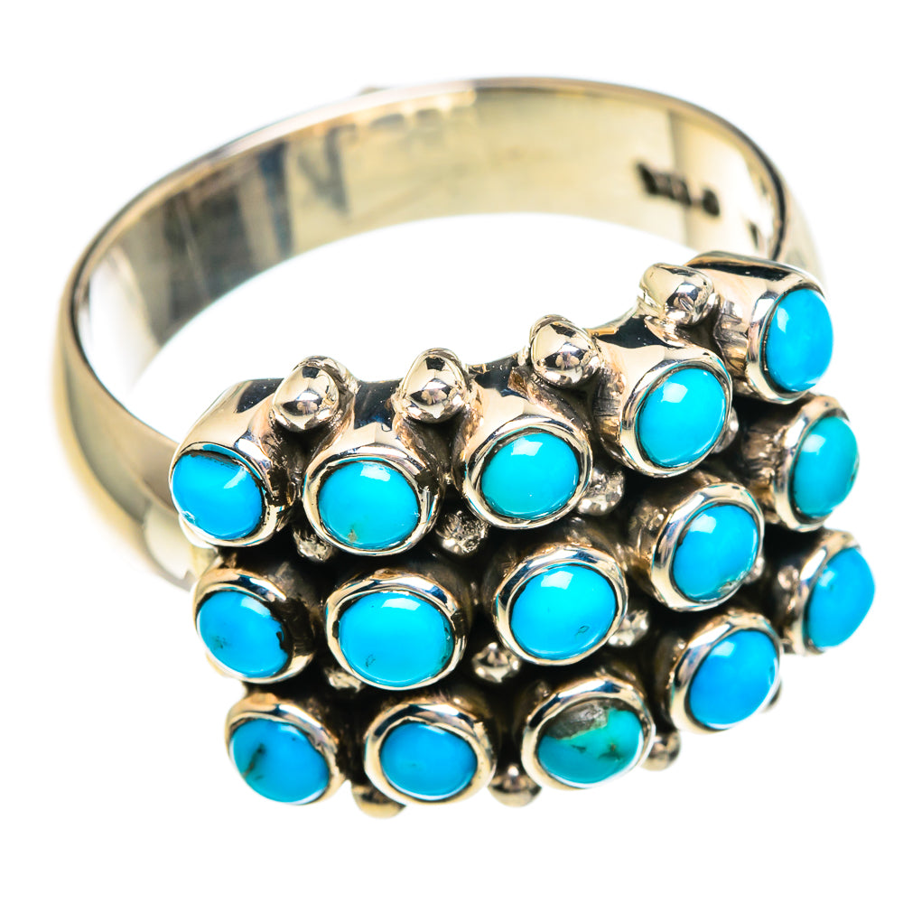 Tibetan Turquoise Rings handcrafted by Ana Silver Co - RING82818