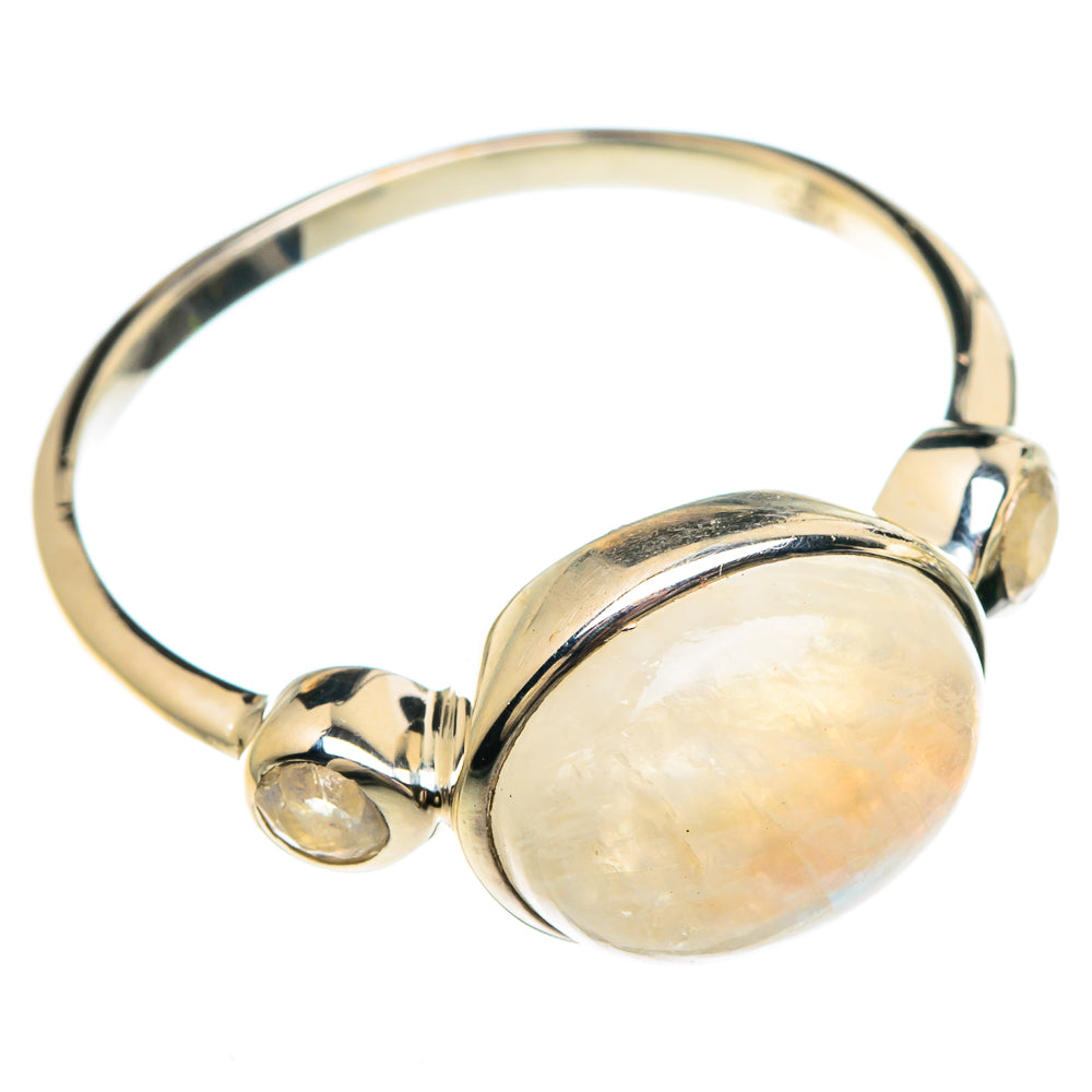 Rainbow Moonstone Rings handcrafted by Ana Silver Co - RING82836