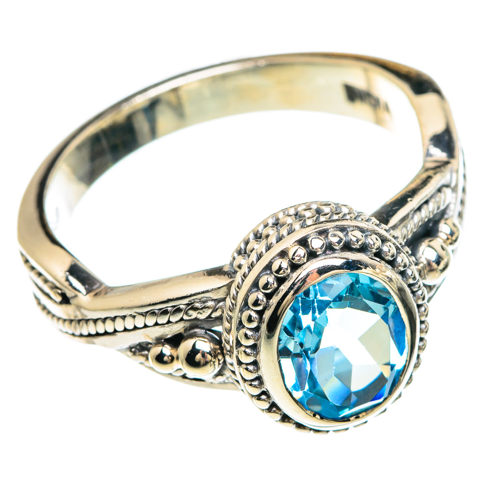 Blue Topaz Rings handcrafted by Ana Silver Co - RING82845