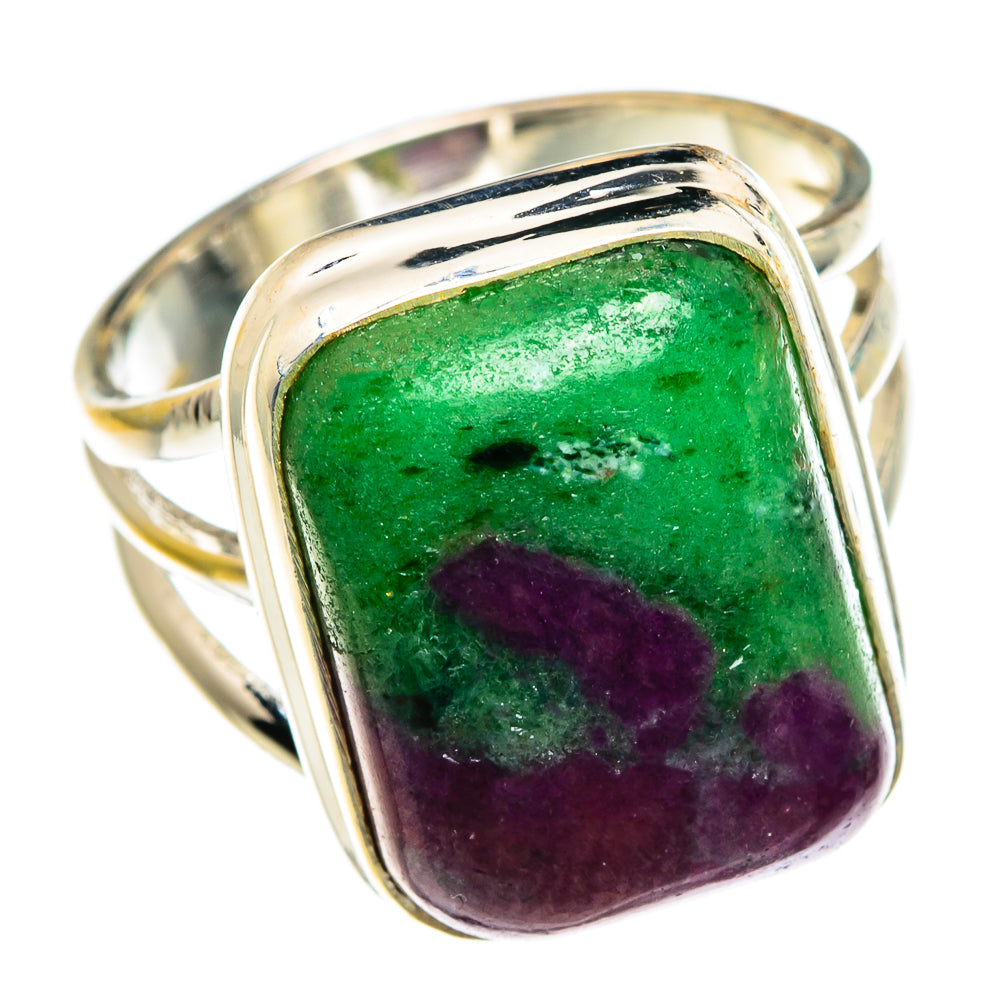 Ruby Zoisite Rings handcrafted by Ana Silver Co - RING82850