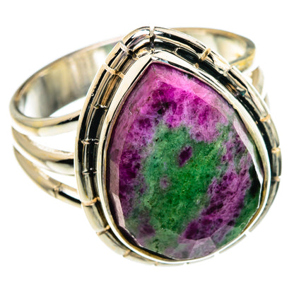 Ruby Zoisite Rings handcrafted by Ana Silver Co - RING82863