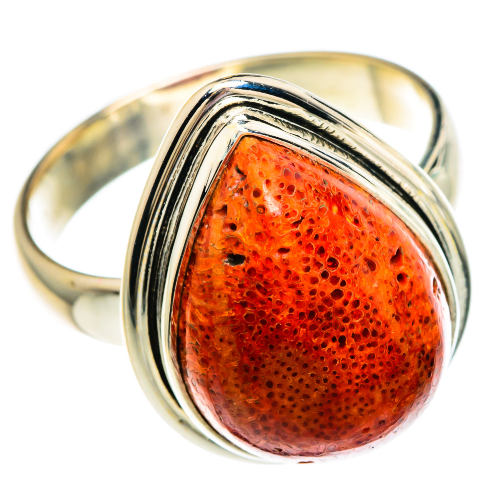 Sponge Coral Rings handcrafted by Ana Silver Co - RING82879 - Photo 2