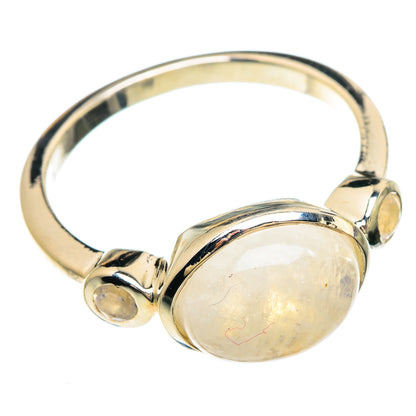 Rainbow Moonstone Rings handcrafted by Ana Silver Co - RING82888