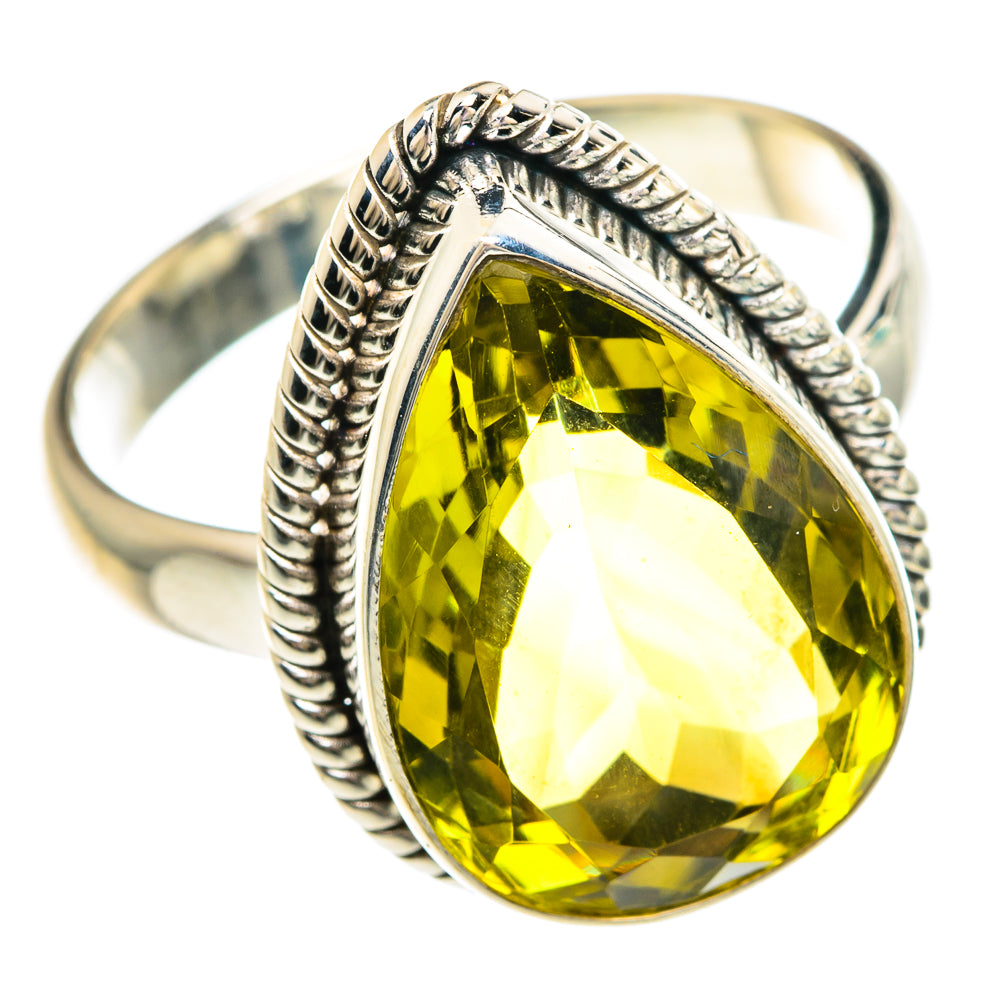 Lemon Quartz Rings handcrafted by Ana Silver Co - RING82895