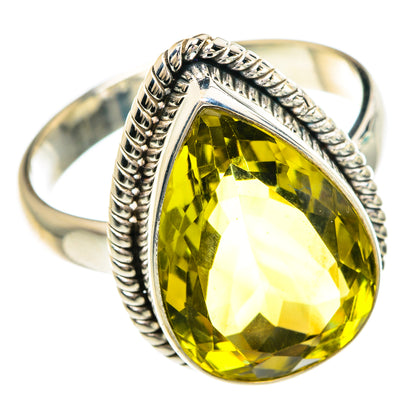 Lemon Quartz Rings handcrafted by Ana Silver Co - RING82895