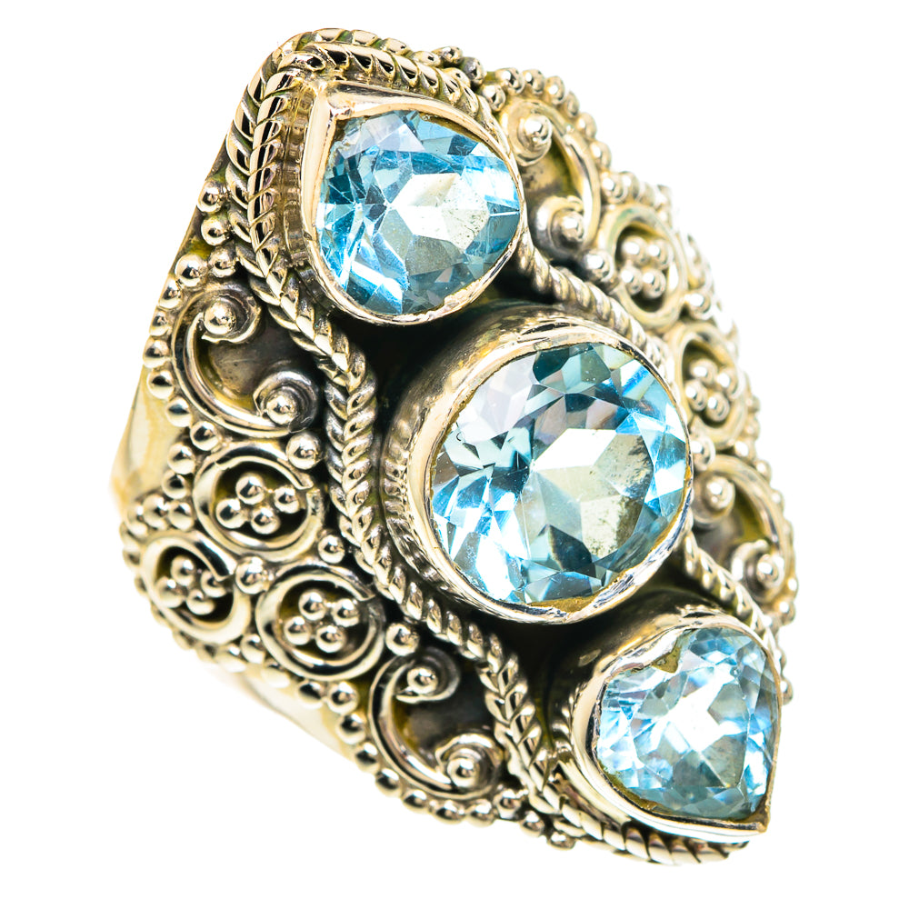 Blue Topaz Rings handcrafted by Ana Silver Co - RING82898