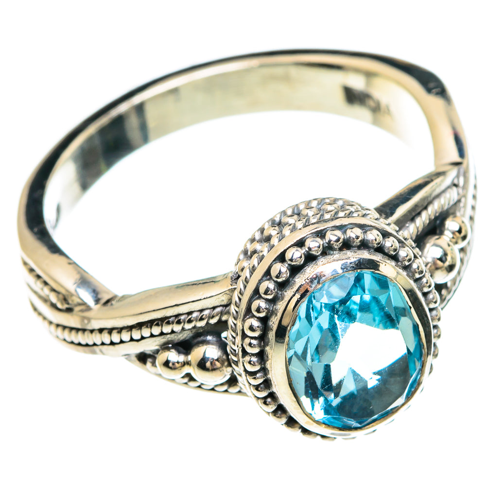 Blue Topaz Rings handcrafted by Ana Silver Co - RING82901