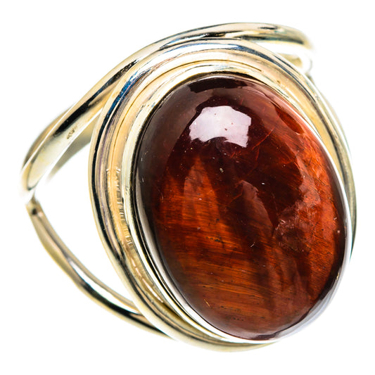 Red Tiger Eye Rings handcrafted by Ana Silver Co - RING82906