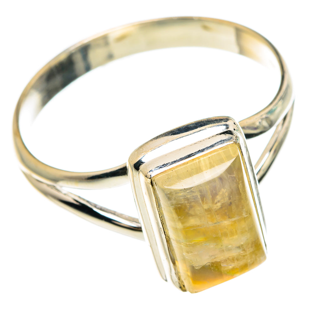 Rainbow Moonstone Rings handcrafted by Ana Silver Co - RING82911