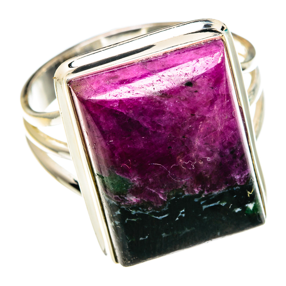 Ruby Zoisite Rings handcrafted by Ana Silver Co - RING82916