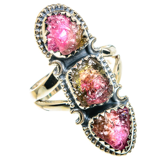 Watermelon Tourmaline Rings handcrafted by Ana Silver Co - RING82917