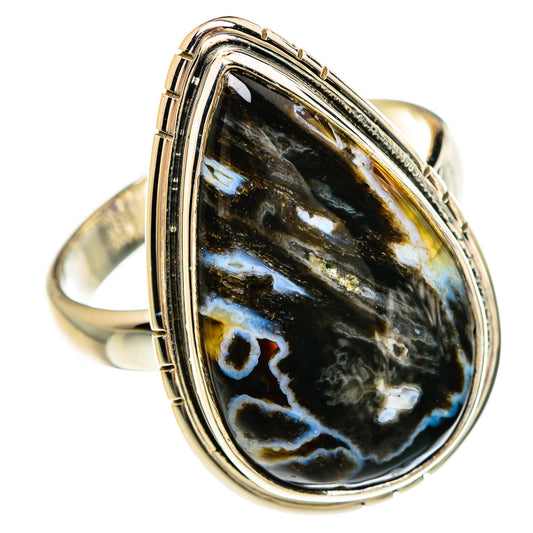 Turkish Tube Agate Rings handcrafted by Ana Silver Co - RING82922