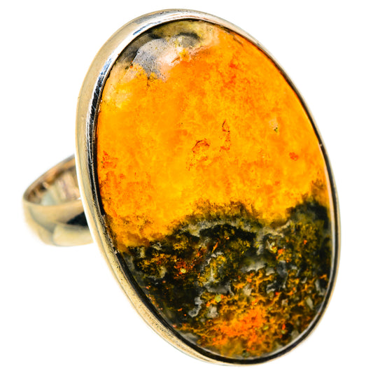 Bumble Bee Jasper Rings handcrafted by Ana Silver Co - RING82936
