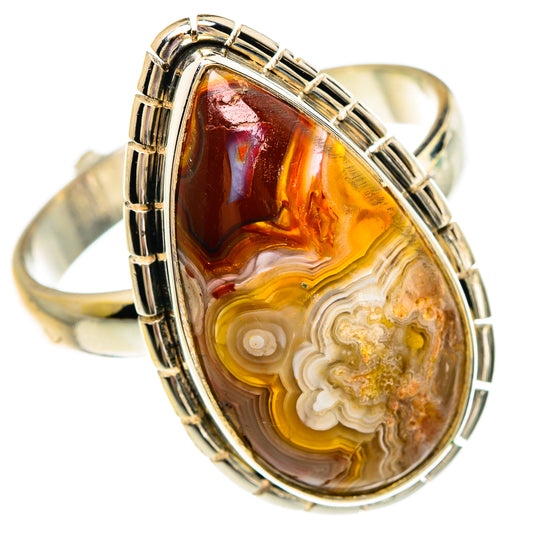 Crazy Lace Agate Rings handcrafted by Ana Silver Co - RING82957