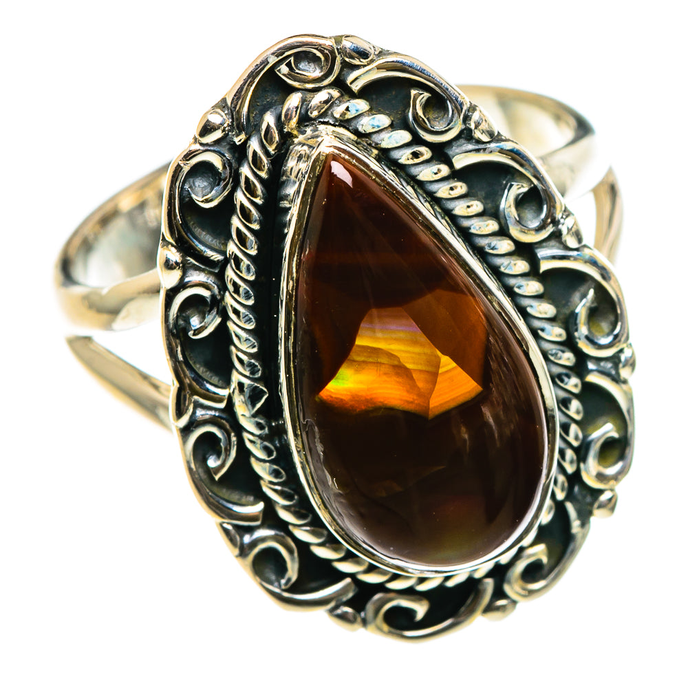 Mexican Fire Agate Rings handcrafted by Ana Silver Co - RING82978