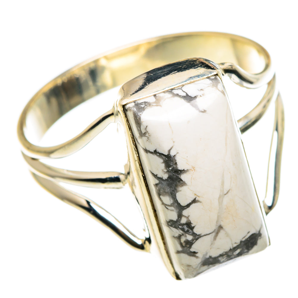 Howlite Rings handcrafted by Ana Silver Co - RING82990