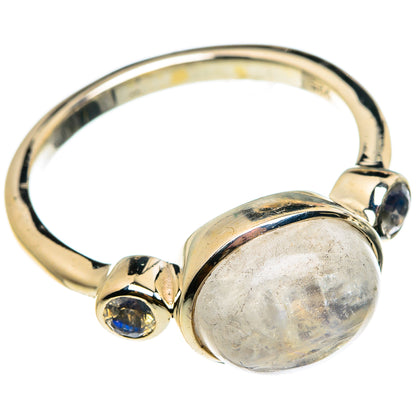 Rainbow Moonstone Rings handcrafted by Ana Silver Co - RING82992