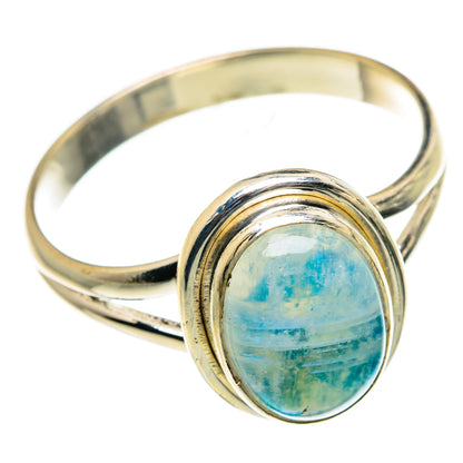 Green Moonstone Rings handcrafted by Ana Silver Co - RING83007