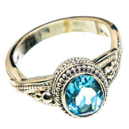 Blue Topaz Rings handcrafted by Ana Silver Co - RING83031