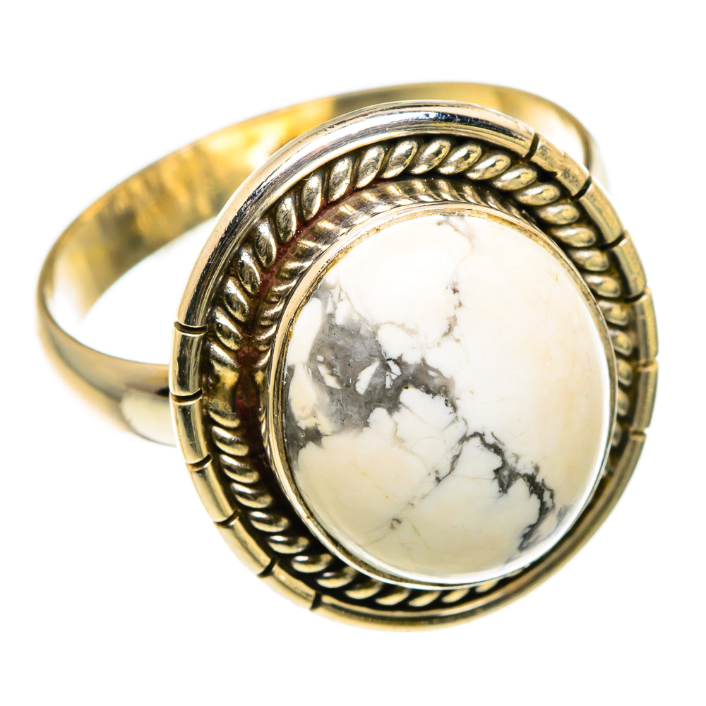 Howlite Rings handcrafted by Ana Silver Co - RING83085