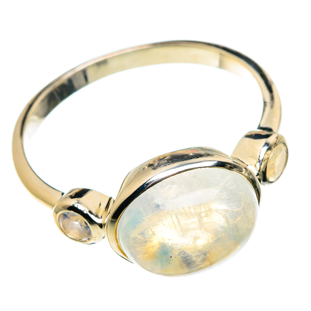 Rainbow Moonstone Rings handcrafted by Ana Silver Co - RING83087