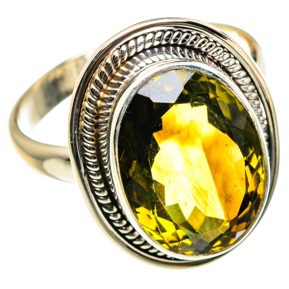 Olive Quartz Rings handcrafted by Ana Silver Co - RING83102