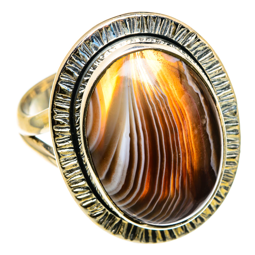 Botswana Agate Rings handcrafted by Ana Silver Co - RING83134