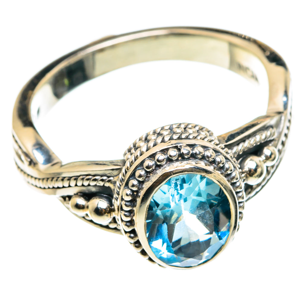 Blue Topaz Rings handcrafted by Ana Silver Co - RING83159