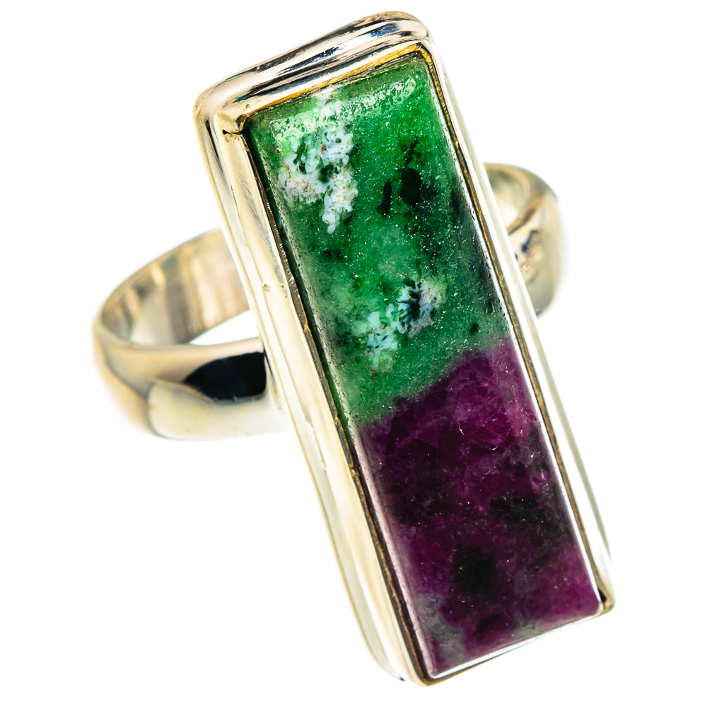 Ruby Zoisite Rings handcrafted by Ana Silver Co - RING83161